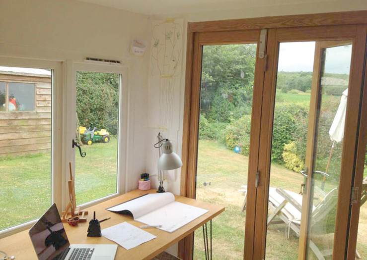 Garden Studio in interior and view to outside